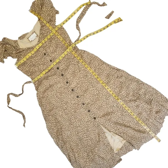 ANTHROPOLOGIE &quot;Bolano&quot; Cheetah Print Midi Dress
