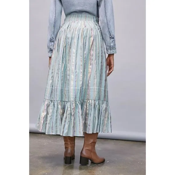 Anthropologie Audriana Shimmer Maxi Skirt