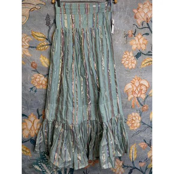 Anthropologie Audriana Shimmer Maxi Skirt