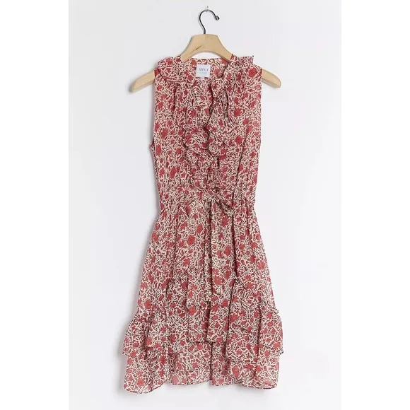 Anthropologie Caricia Ruffled Mini Dress by MISA