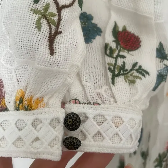 Anthropologie Carla Embroidered Maxi Dress US size 0