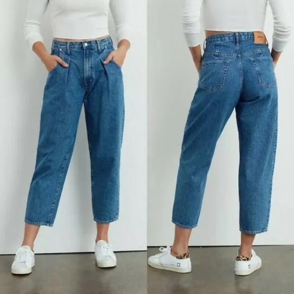 Anthropologie Edwin Blake Relaxed Pleated Jeans Mom 90s Retro