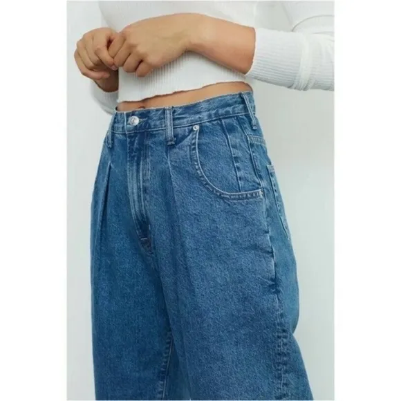 Anthropologie Edwin Blake Relaxed Pleated Jeans Mom 90s Retro