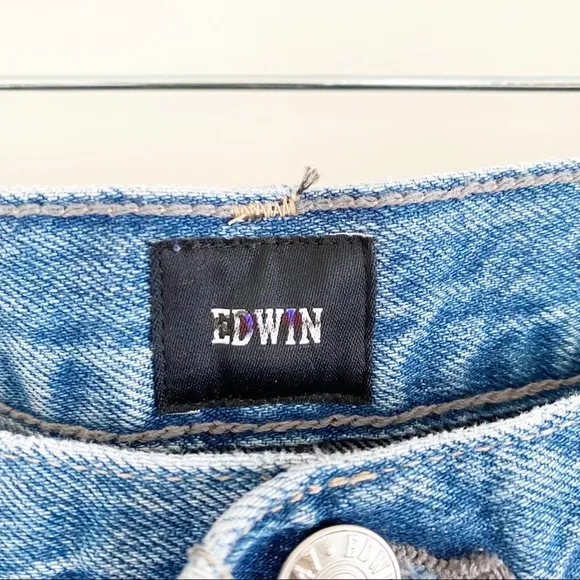 Anthropologie Edwin Blake Relaxed Pleated Jeans Mom 90s Retro