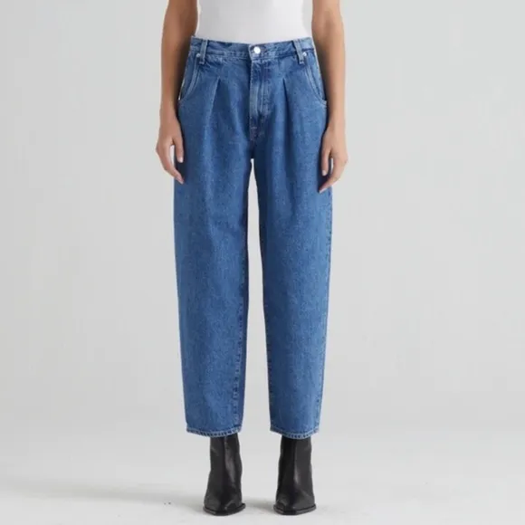 Anthropologie Edwin Blake Relaxed Pleated Jeans Mom 90s Retro