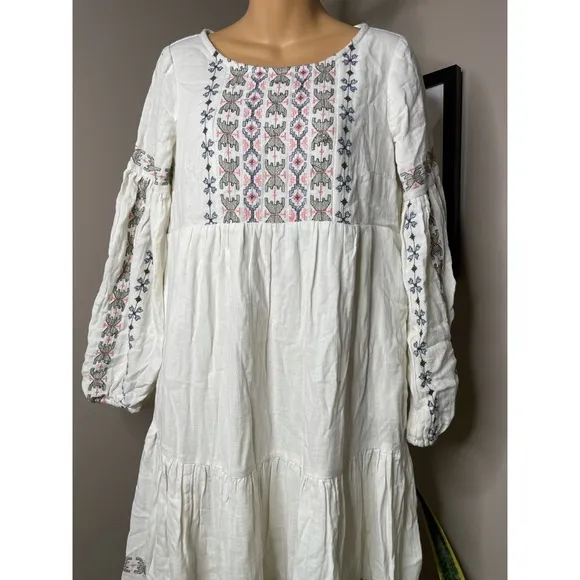Anthropologie Lucienne Embroidered Maxi Dress