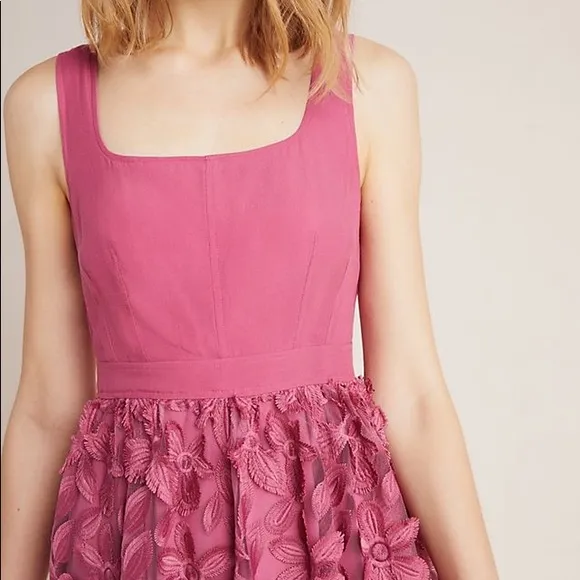 anthropologie Maeve Virginia Textured Midi Dress Sz 6