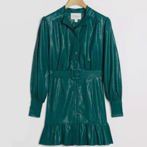 Anthropologie Mare Mare Valerie Faux Leather Mini Dress