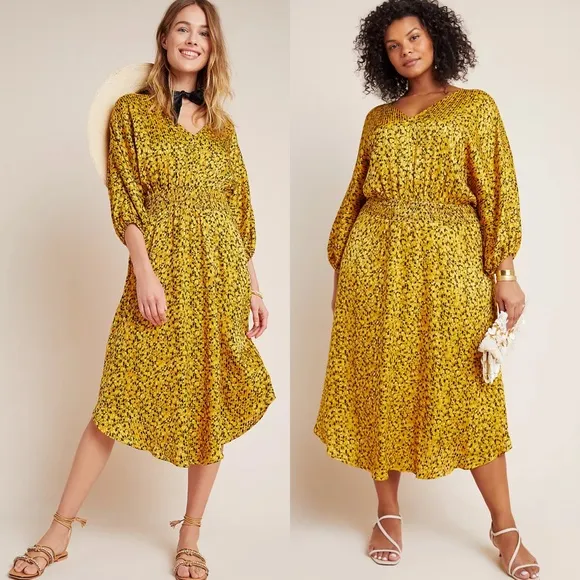 Anthropologie Marigold Midi Dress