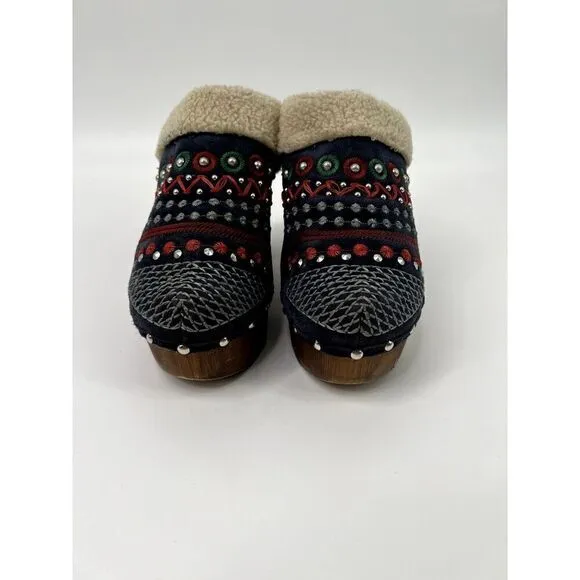 ANTHROPOLOGIE Miss Albright TERRESTRIAL Clogs Mules Suede Heel (US 8.5) 39