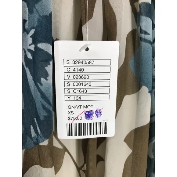 Anthropologie NWT Eloise Floral Nightgown Slip Dress XS Boho