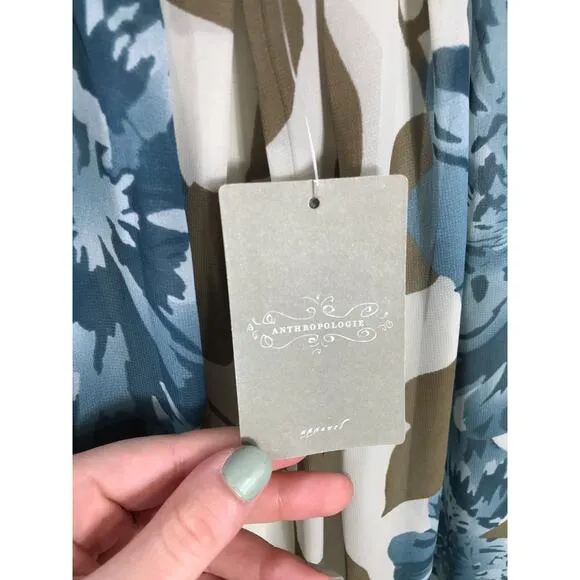Anthropologie NWT Eloise Floral Nightgown Slip Dress XS Boho