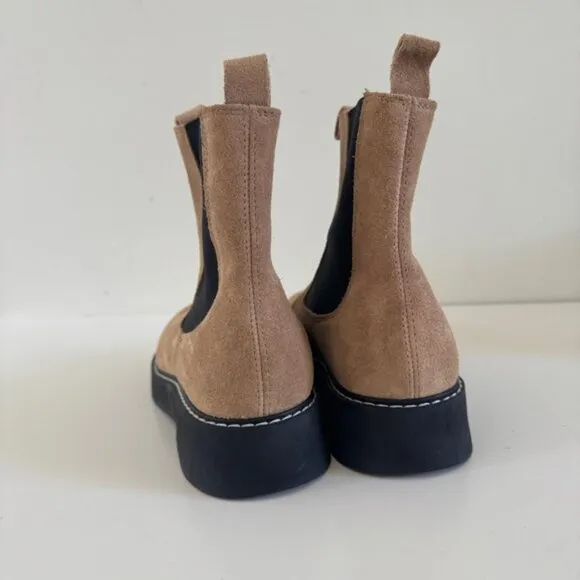 ANTHROPOLOGIE • Pilcro Contrast Stitch Boot in Neutral • 7.5