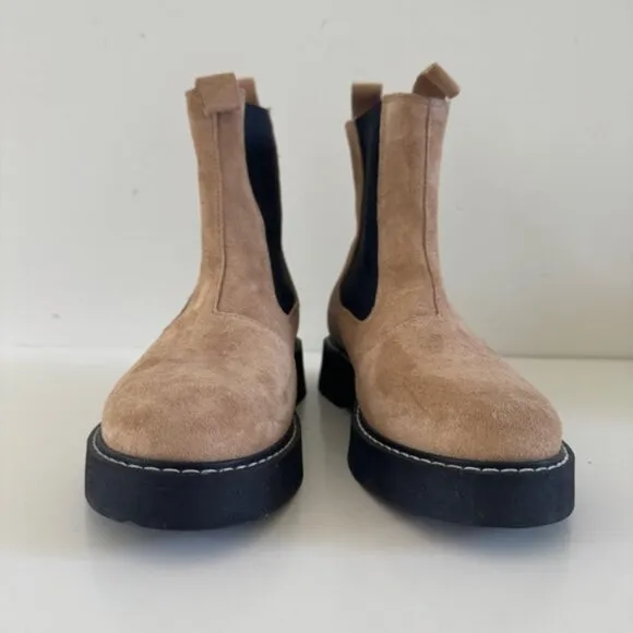 ANTHROPOLOGIE • Pilcro Contrast Stitch Boot in Neutral • 7.5