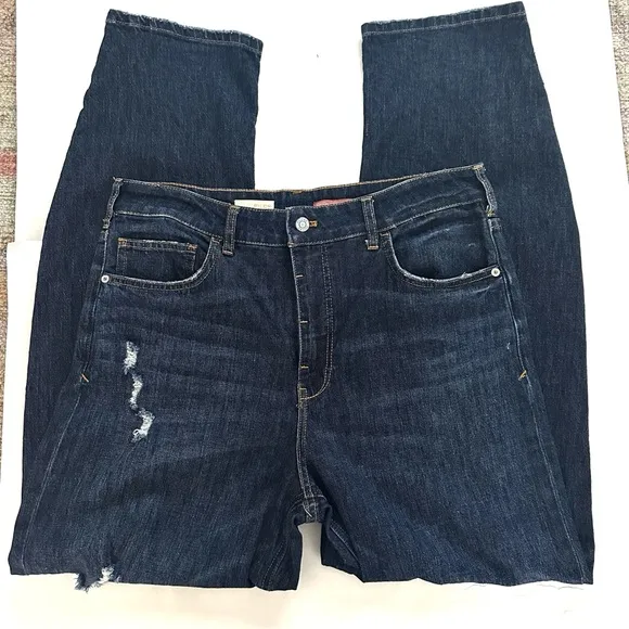 Anthropologie Pilcro The Bow Boyfriend  Barrel Jeans Size 31 Tall