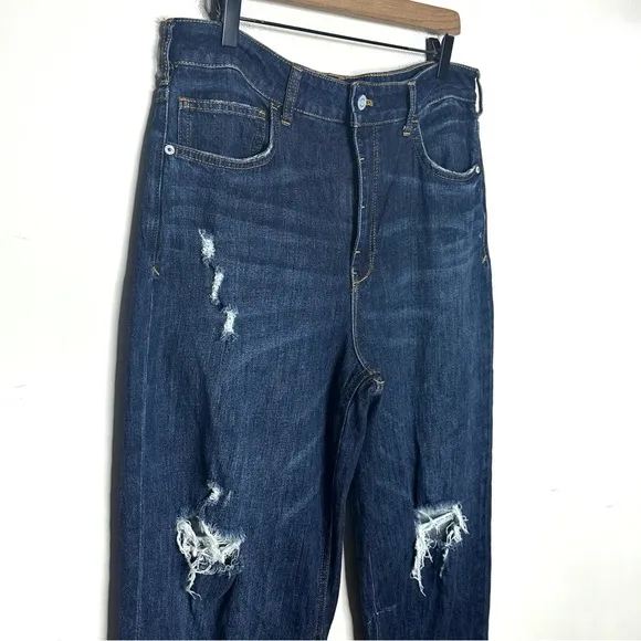 Anthropologie Pilcro The Bow Boyfriend  Barrel Jeans Size 31 Tall