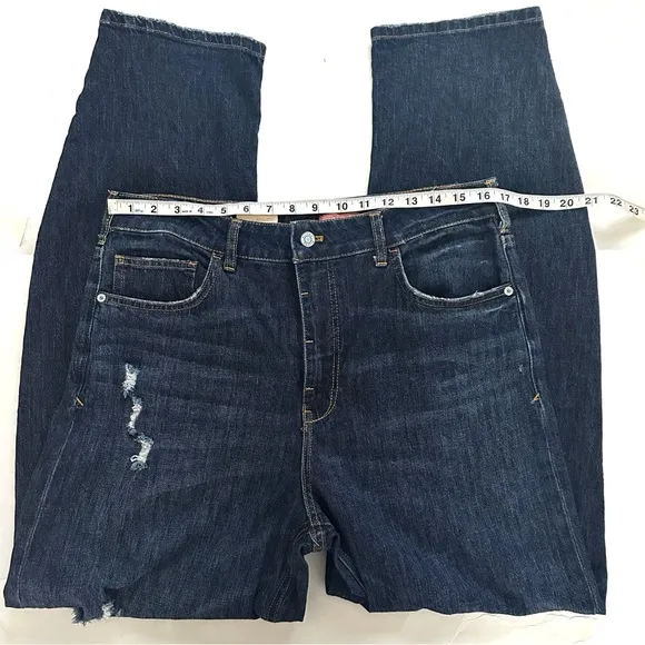 Anthropologie Pilcro The Bow Boyfriend  Barrel Jeans Size 31 Tall