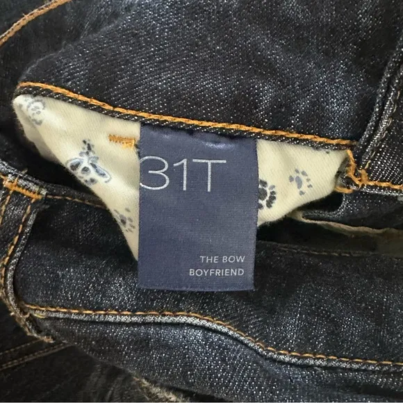 Anthropologie Pilcro The Bow Boyfriend  Barrel Jeans Size 31 Tall