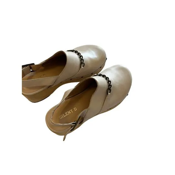 Anthropologie | Size 39 Silent D Georgia Clogs Cream