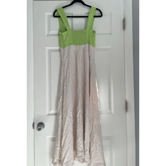 Anthropologie Sleeveless Seamed Slip MidiDress