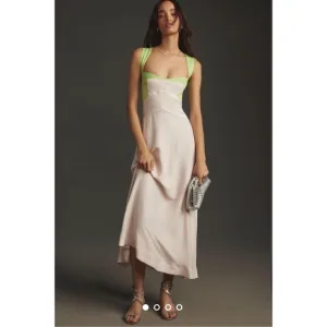 Anthropologie Sleeveless Seamed Slip MidiDress