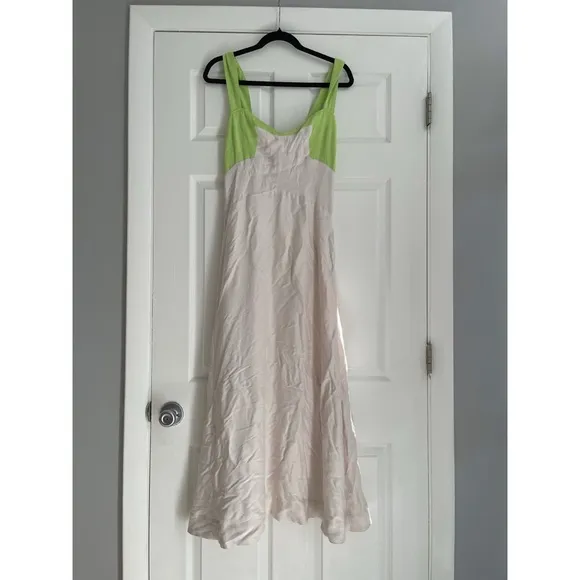 Anthropologie Sleeveless Seamed Slip MidiDress