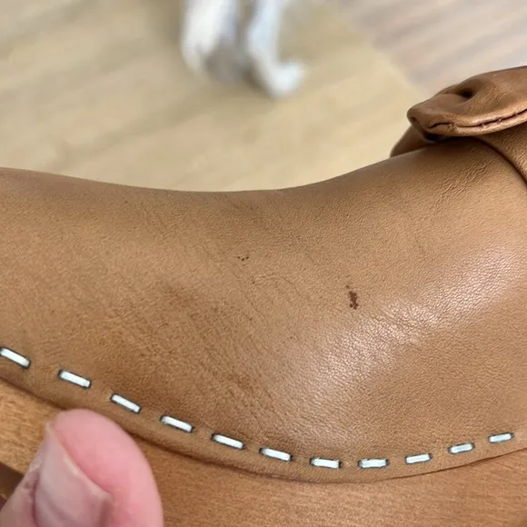 Anthropologie  Swedish Hasbeens NWT Camel Bow Slip in Husband Clog 🌸 🌈❤️
