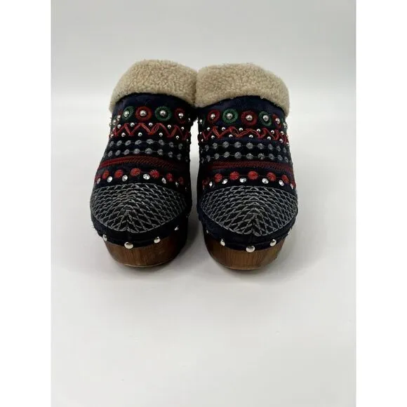 ANTHROPOLOGIE Miss Albright TERRESTRIAL Clogs Mules Suede Heel (US 8.5) 39