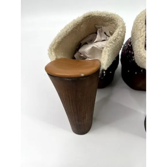 ANTHROPOLOGIE Miss Albright TERRESTRIAL Clogs Mules Suede Heel (US 8.5) 39