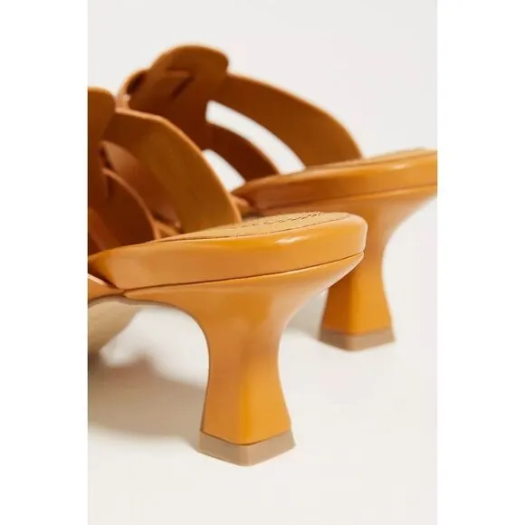 Anthropologie x Bruno Premi Pointed-Toe Heeled Mules Honey $148 Sz 39