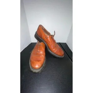 Antica Cuoieria‎ Brown Leather Oxfords Cap Toe Lace Up Shoes Mens 10.5 Italy