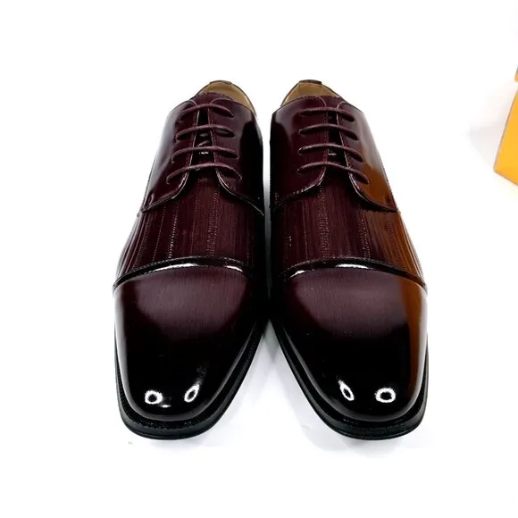 Antonio Cerrelli Burgundy Cap Toe Oxfords Dress Shoes Men's Size 13 New w/ Box