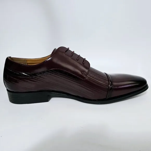 Antonio Cerrelli Burgundy Cap Toe Oxfords Dress Shoes Men's Size 13 New w/ Box