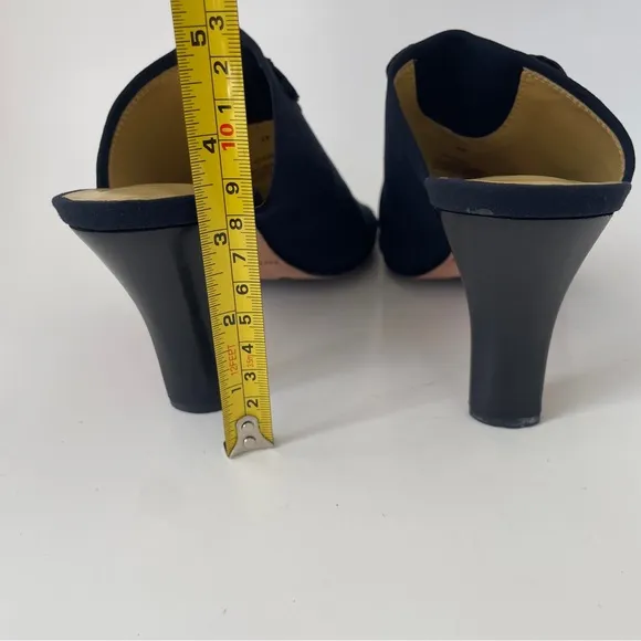 ANTONIO MELANI Black and Pink Mules with Butterfly Detail