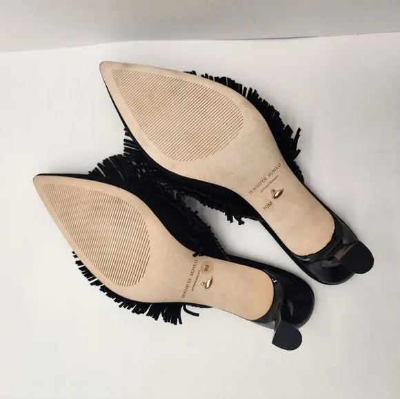 Antonio Melani Jennifer Sumko mules 9M black suede Mimi heels pointy new $130