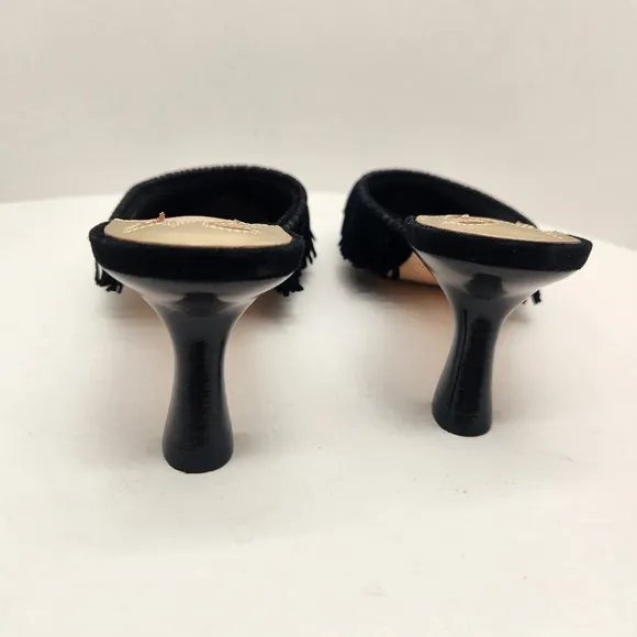 Antonio Melani Jennifer Sumko mules 9M black suede Mimi heels pointy new $130