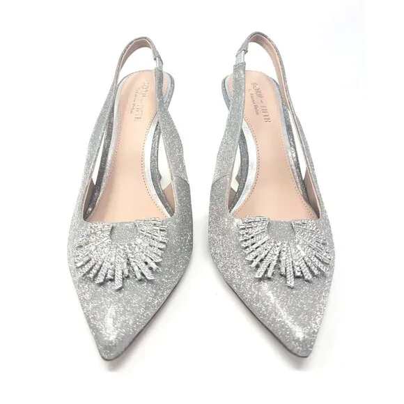 Antonio Melani x Born on Fifth Millie Metallic Glitter Jewel Heels - Sz 8