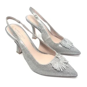 Antonio Melani x Born on Fifth Millie Metallic Glitter Jewel Heels - Sz 8