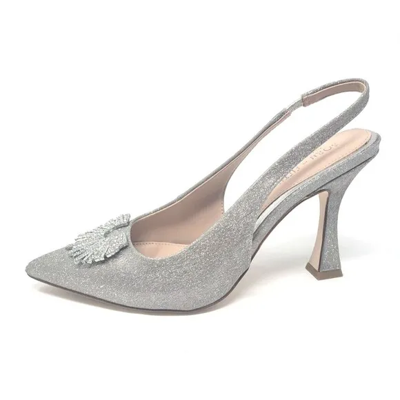 Antonio Melani x Born on Fifth Millie Metallic Glitter Jewel Heels - Sz 8