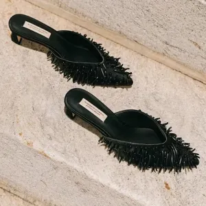 Antonio Melani x Elizabeth Damrich Babe Satin Mules
