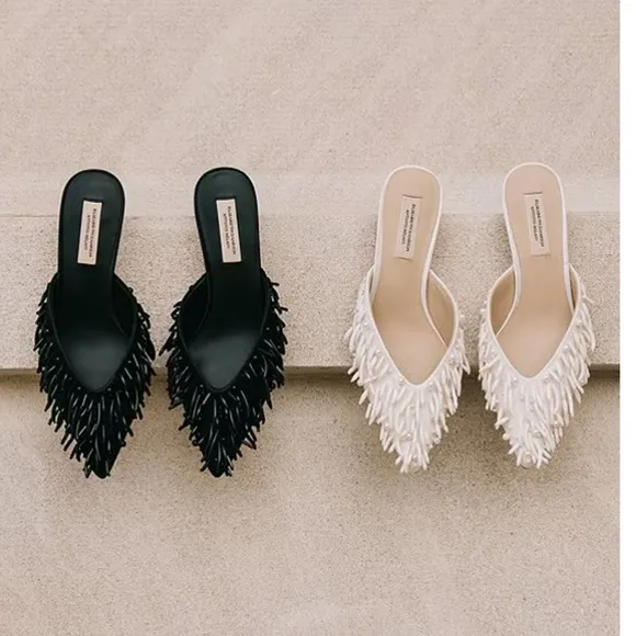 Antonio Melani x Elizabeth Damrich Babe Satin Mules