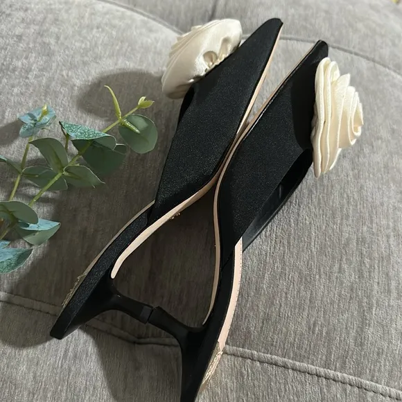 Antonio Melani x Jennifer Sumko Jensy Faille Flower Dress Mules