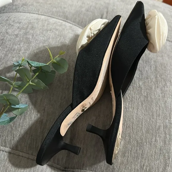Antonio Melani x Jennifer Sumko Jensy Faille Flower Dress Mules