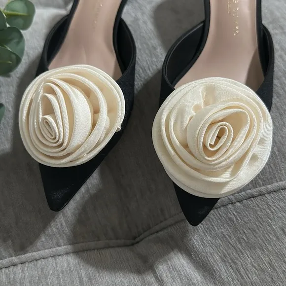 Antonio Melani x Jennifer Sumko Jensy Faille Flower Dress Mules