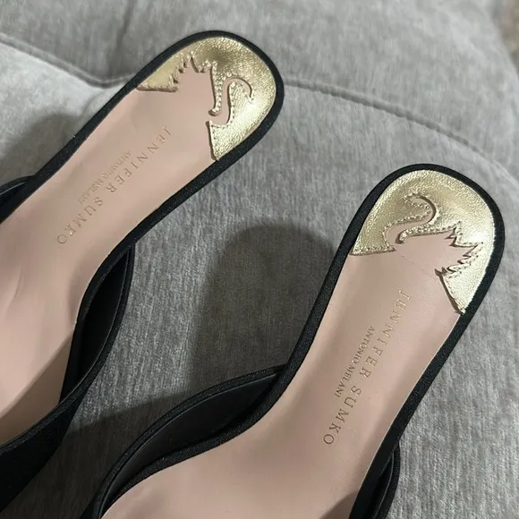 Antonio Melani x Jennifer Sumko Jensy Faille Flower Dress Mules