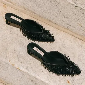 Antonio Melanix Elizabeth Damrich Babe Satin Mules