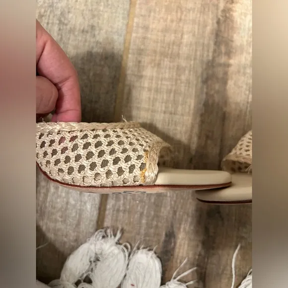 Antonio Melanix The Nat Note Riviera Woven Metallic Slip-On Mules