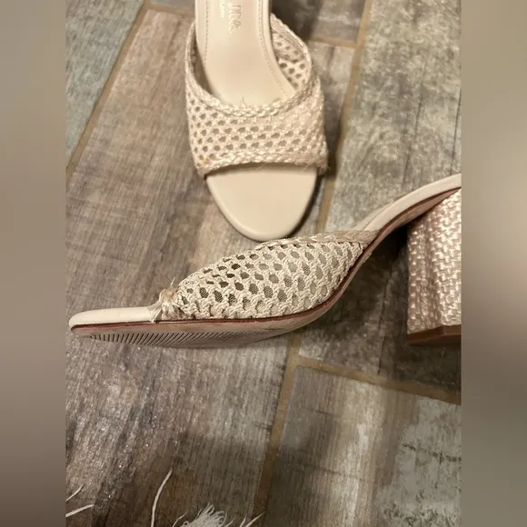 Antonio Melanix The Nat Note Riviera Woven Metallic Slip-On Mules
