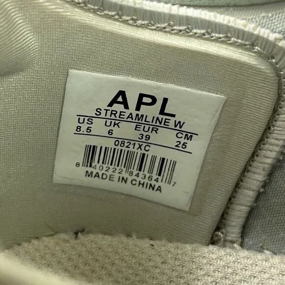 APL Shoes Womens Size 8.5 Gray Speckle White Streamline Lace Up Running Sneakers