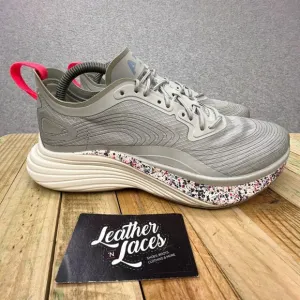 APL Shoes Womens Size 8.5 Gray Speckle White Streamline Lace Up Running Sneakers